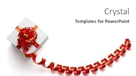  Presentation with gift ribbon - Amazing PPT theme having building management system template - linked list - internet technology backdrop and a light gray colored foreground.