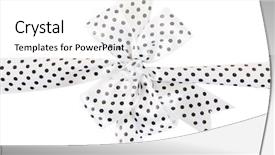  Presentation with gift - Slide set consisting of gift wrap - bow isolated on white background background and a white colored foreground