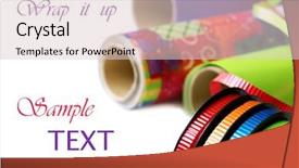  Presentation with curling - Slides featuring gift wrap - brightly colored curling ribbon background and a lemonade colored foreground