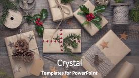  Presentation with vintage christmas - Theme with gift wrap - christmas vintage presents background and a gray colored foreground