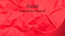  Presentation with paper - Audience pleasing presentation design consisting of gift wrapping - crumpled red paper backdrop and a red colored foreground