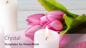  Presentation with valentine - Presentation design having giftbox-arranged-on-the-table background and a lemonade colored foreground