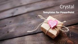  Presentation with heart - Colorful slides enhanced with giftbox-with-small-pink-heart backdrop and a gray colored foreground