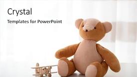  Presentation with room - Slides enhanced with baby gifts - kid's toys on the table background and a white colored foreground