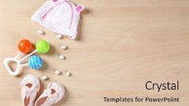  Presentation with baby shower gifts - Theme featuring gifts for baby shower background and a lemonade colored foreground