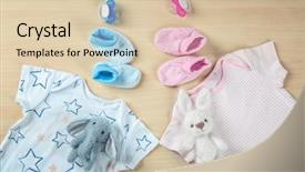  Presentation with baby shower gifts - Slide set enhanced with gifts for baby shower background and a lemonade colored foreground