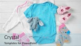  Presentation with baby shower gifts - Amazing presentation design having gifts for baby shower backdrop and a light blue colored foreground