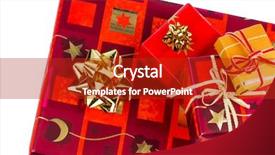  Presentation with religious advent - Audience pleasing slides consisting of religious advent - several parcels of gifts backdrop and a  colored foreground