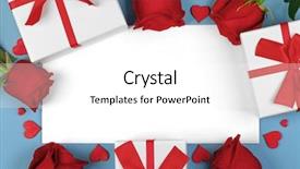  Presentation with frame border - Colorful presentation design enhanced with gifts on greeting card border backdrop and a white colored foreground