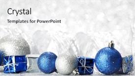  Presentation with silver christmas - Amazing presentation theme having gifts on silver bokeh background backdrop and a white colored foreground