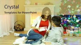  Presentation with red carpet - Colorful presentation theme enhanced with gifts sitting on carpet backdrop and a yellow colored foreground