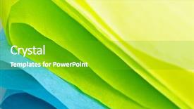  Presentation with tissue paper - Beautiful presentation theme featuring giftwrap - close up of blue green backdrop and a shamrock green colored foreground