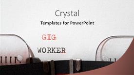  Presentation with worker - PPT theme consisting of gig-worker-phrase-written background and a white colored foreground