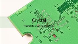  Presentation with module - Presentation theme consisting of gold pc - close up of ddr2 memory background and a seafoam green colored foreground