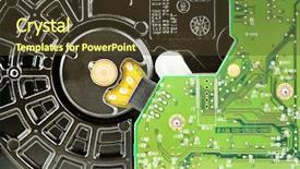  Presentation with hard disk - Audience pleasing slide deck consisting of  backdrop and a  colored foreground