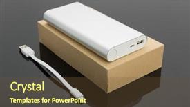 Presentation with power bank - Slide deck enhanced with power bank background and a tawny brown colored foreground