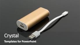 Presentation with power bank - Presentation design consisting of power bank background and a  colored foreground