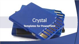  Presentation with memory - Cool new presentation theme with stack of sd memory cards backdrop and a ocean colored foreground