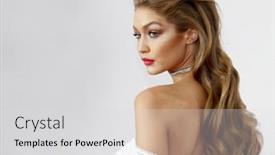  Presentation with microsoft - Slides consisting of gigi-hadid-at-the-2016 background and a light gray colored foreground