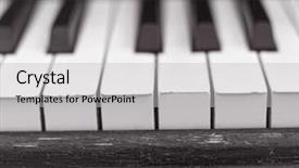  Presentation with musical instruments piano keys and - Presentation design consisting of gilbert - close up of worn piano background and a  colored foreground