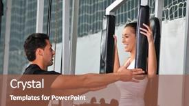  Presentation with doctor helps to get out of bed an elderly woman - Presentation enhanced with gim working out with personal background and a  colored foreground