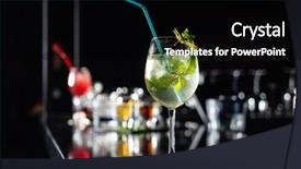  Presentation with cocktail bar - PPT layouts having gin - cocktail in the bar background and a black colored foreground