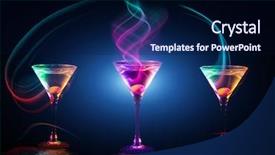  Presentation with black - Slide set with gin - fresh modern coctail background and a navy blue colored foreground