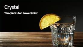  Presentation with lemon - Presentation theme enhanced with gin - glass of vodka with lemon background and a black colored foreground