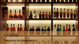  Presentation with alcohol - Amazing presentation theme having gin - various alcohol bottles backdrop and a red colored foreground