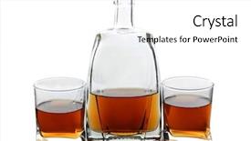  Presentation with shots - Audience pleasing PPT theme consisting of color photo of glass with whiskey shots backdrop and a white colored foreground