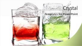  Presentation with shots - Audience pleasing PPT theme consisting of color photo of glass with whiskey shots backdrop and a white colored foreground