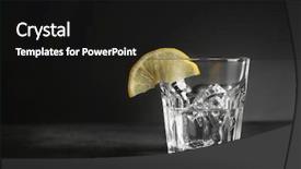  Presentation with vodka - Theme having glass of vodka with lemon background and a black colored foreground