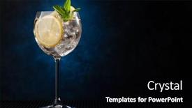  Presentation with dark space - Presentation theme consisting of gin-tonic-cocktail-on-dark background and a black colored foreground