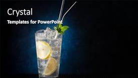  Presentation with dark space - Presentation having gin-tonic-cocktail-on-dark background and a black colored foreground