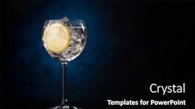  Presentation with dark blue world globe space - Slide set featuring gin-tonic-cocktail-on-dark background and a black colored foreground
