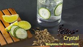  Presentation with cardamom - Amazing presentation design having gin tonic cocktail with lima backdrop and a tawny brown colored foreground