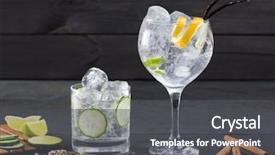  Presentation with vanilla - Colorful slides enhanced with gin tonic cocktail with lima backdrop and a dark gray colored foreground