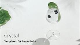  Presentation with alcohol white - PPT theme with gin-tonic-cocktails-on-white background and a light gray colored foreground