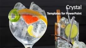  Presentation with vanilla - PPT theme enhanced with gin tonic varied cocktails with lima lemon and grapefruit vanilla and cinnamon spices background and a dark gray colored foreground
