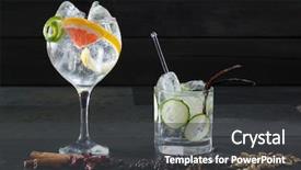  Presentation with spices - Beautiful theme featuring gin tonic varied cocktails backdrop and a dark gray colored foreground