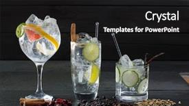  Presentation with spices - Slides consisting of gin tonic varied cocktails background and a black colored foreground