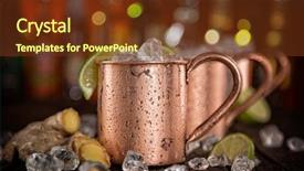  Presentation with cold beer - Audience pleasing PPT theme consisting of ginger beer lime and vodka backdrop and a tawny brown colored foreground