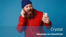  Presentation with blue music - 