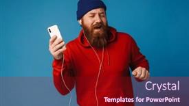  Presentation with blue music - 