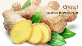  Presentation with root - Slide deck enhanced with ginger-root-and-round-slices background and a lemonade colored foreground