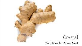  Presentation with root - Presentation theme enhanced with ginger-root-on-white-background background and a white colored foreground