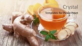  Presentation with lemon and ginger tea - Cool new slide deck with ginger-tea-with-lemon backdrop and a lemonade colored foreground