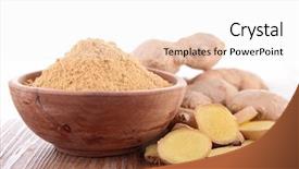  Presentation with ginger - Cool new PPT theme with ginger backdrop and a white colored foreground