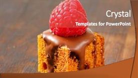  Presentation with gingerbread - Beautiful slide set featuring gingerbread bite spilled with chocolate backdrop and a coral colored foreground