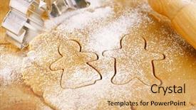  Presentation with girl scouts animated - Beautiful slides featuring gingerbread boy and girl cokkies backdrop and a coral colored foreground